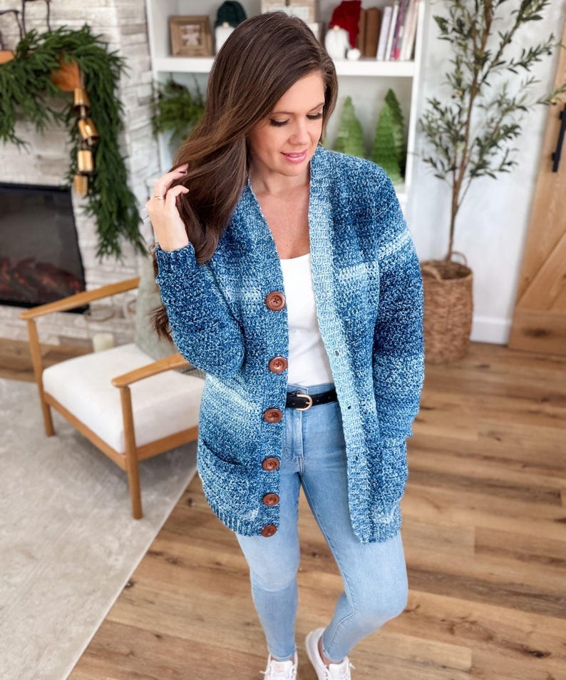 CROCHET PATTERN & VIDEO/ Everyday Ragg Cardigan, Oversized Cardigan Pattern, Cozy Cardigan, Sizes Xs-5X, Pdf, Crochet Cardigan Pattern